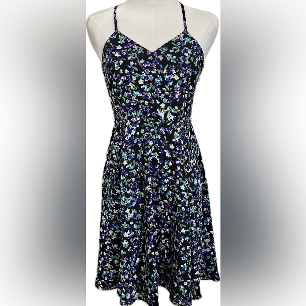 EXPRESS Black Floral Women's Dress